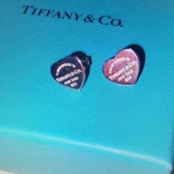 None Jewelry - Tiffany & Co Silver Heart Earrings